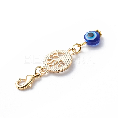 Evil Eye Theme Pendant Decorations HJEW-JM00782-1