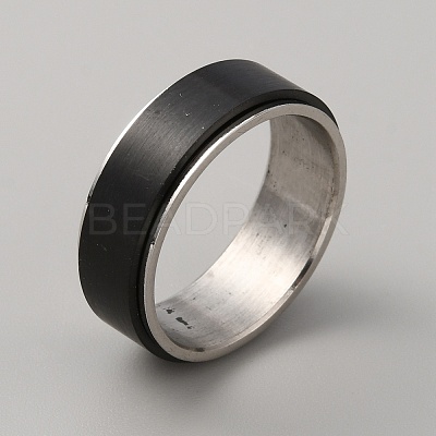 304 Stainless Steel Plain Rotating Finger Ring LS-RJEW-WH0011-10G-EB-1