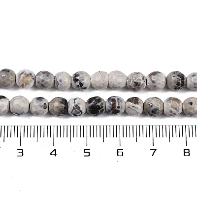 Natural Fire Crackle Agate Beads Strands G-C082-A01-42-1