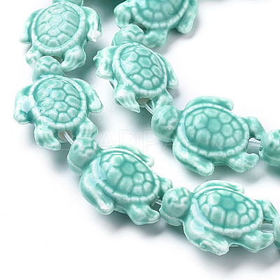 Handmade Porcelain Beads Strands LAMP-G140-02A-1