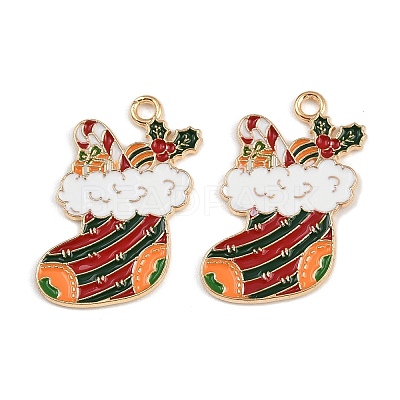 Christmas Theme Alloy Enamel Pendants LS-ENAM-C031-01G-03-1
