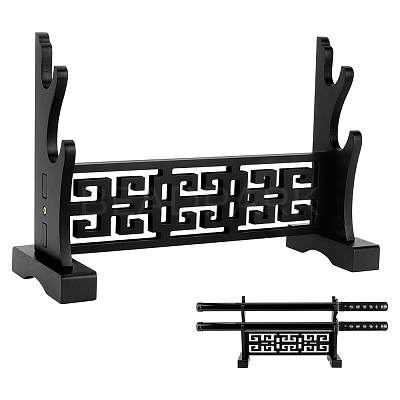 2-Tier MDF Wall Mounted Sword Katana Holder Stands ODIS-WH0030-269A-1