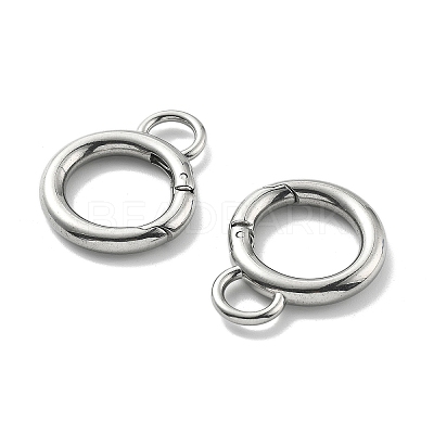 304 Stainless Steel Spring Gate Clasp Findings STAS-B082-05A-P-1