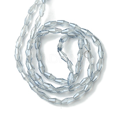 Transparent Electroplate Glass Beads Strands GLAA-K064-05A-PL03-1