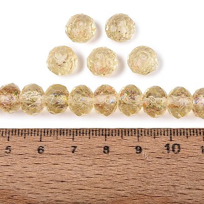 Handmade Foil Glass Beads FOIL-Q001-02I-1