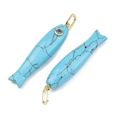 Synthetic Synthetic Turquoise Carved Pendants GG-CBA8D06-01G-08-1