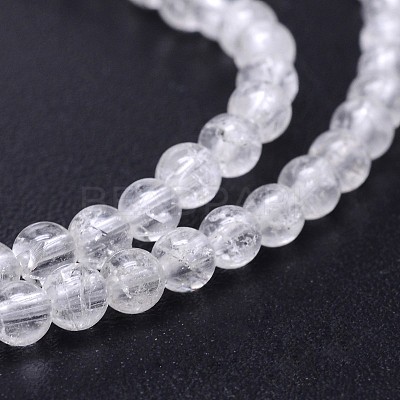 Natural Quartz Crystal Round Beads Strands G-J303-01-10mm-1