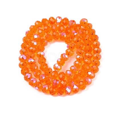 Electroplate Glass Beads Strands EGLA-A044-T6mm-L25-1