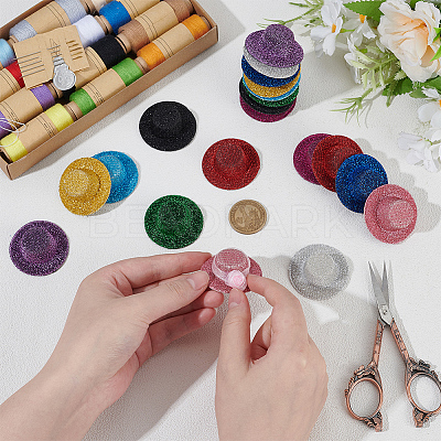 20Pcs 10 Colors EVA Round Fascinator Hat Base DIY-BC0015-78-1