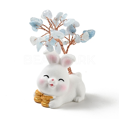 Natural Aquamarine Tree Display Decorations DJEW-E007-01RC-02-1