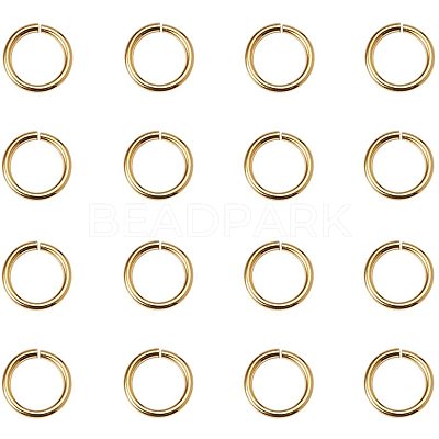 Brass Open Jump Rings KK-PH0006-8mm-G-1