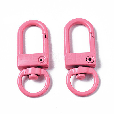 Spray Painted Eco-Friendly Alloy Swivel Snap Hooks Clasps PALLOY-T080-02J-NR-1