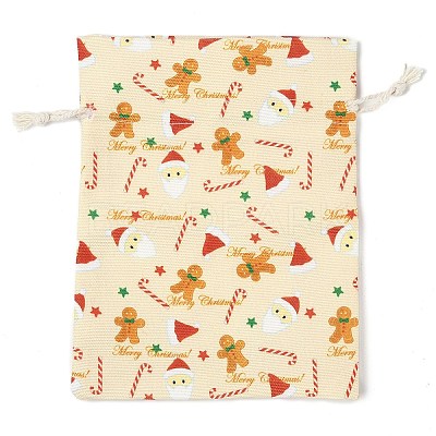 Christmas Theme Cloth Printed Storage Bags ABAG-F010-02C-04-1