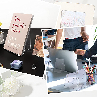 6Pcs Acrylic Book Stand for Kitchen Counter ODIS-SP0001-04C-1