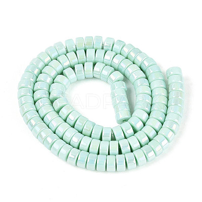 AB Color Plated Opaque Glass Beads Strands GLAA-T026-3x6mm-P04-1