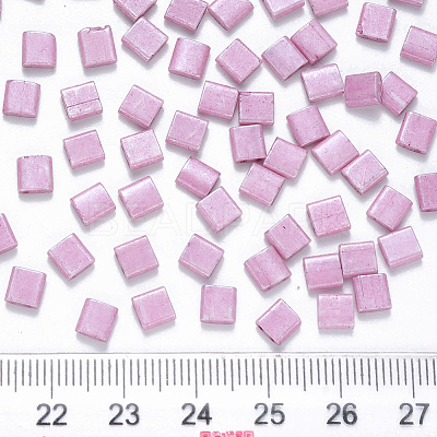 FGB 2-Hole Baking Paint Glass Seed Beads X-SEED-S031-L-599-1