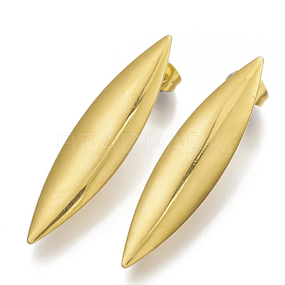 304 Stainless Steel Stud Earring Findings STAS-Q231-09G-1