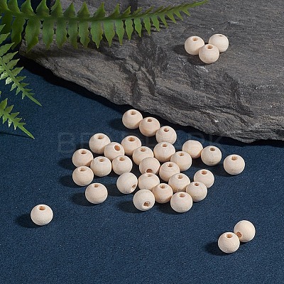Natural Unfinished Wood Beads LS-WOOD-S651-8mm-LF-1