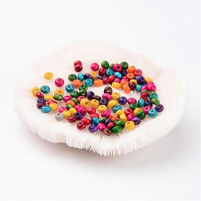 Lead Free Rondelle Natural Wood Beads X-YTB026-1