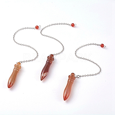 Natural Mixed Stone Pointed Dowsing Pendulums G-J386-A-1