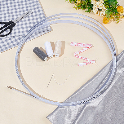 Plastic Covered Steel Boning for Bridal Dress Bustle DIY-WH0304-604A-1