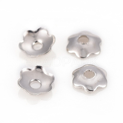 6-Petal Iron Bead Caps X-IFIN-F152-02P-1