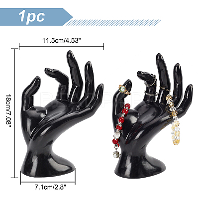 Plastic Mannequin Hand Jewelry Display Holder Stands RDIS-WH0009-013A-WH-1