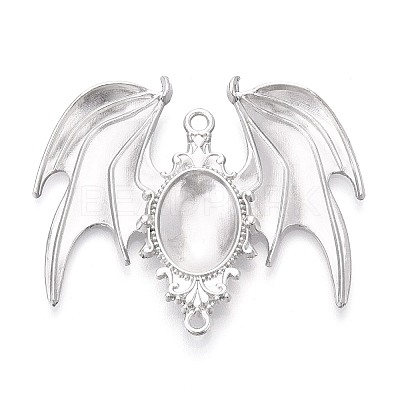 Alloy Bat Wing Connector Cabochon Settings TIBE-N016-06P-1