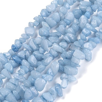 Dyed Natural Aquamarine Beads Strands G-G011-12-1