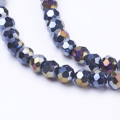 Electroplate Glass Beads Strands LS-EGLA-J042-4mm-AB01-1