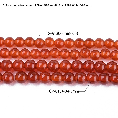 Natural Carnelian Bead Strands LS-G-A130-3mm-K13-1