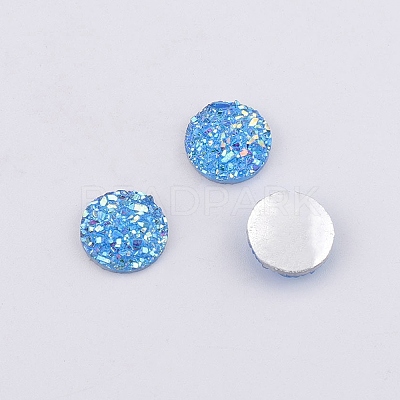 Druzy Resin Cabochons LS-RESI-WH0026-03A-04-1