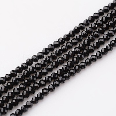 Natural Black Spinel Beads Strands X-G-K127-05F-2mm-1
