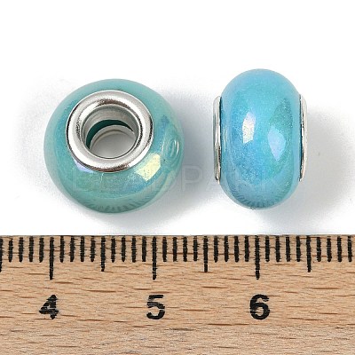 Opaque Resin European Beads RESI-C059-01I-1