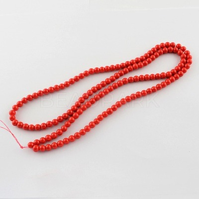 Painted Glass Bead Strands X-DGLA-S071-8mm-49-1