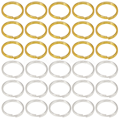 600Pcs 2 Colors Brass Split Rings KK-SP0001-82A-1