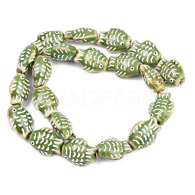 Handmade Porcelain Beads PORC-K010-08-M-1