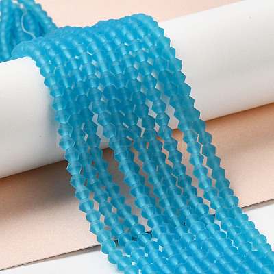 Imitate Austrian Crystal Frosted Glass Beads Strands LS-GLAA-F029-TM3mm-B19-1