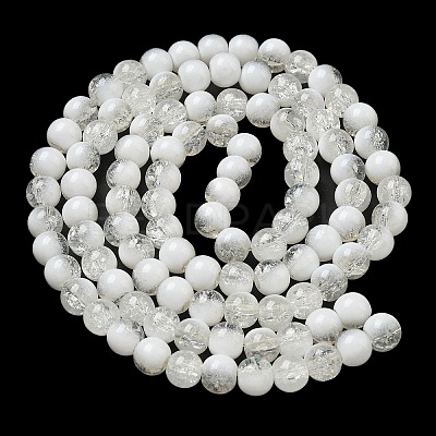 Crackle Glass Beads Strands GLAA-U001-8mm-07-1