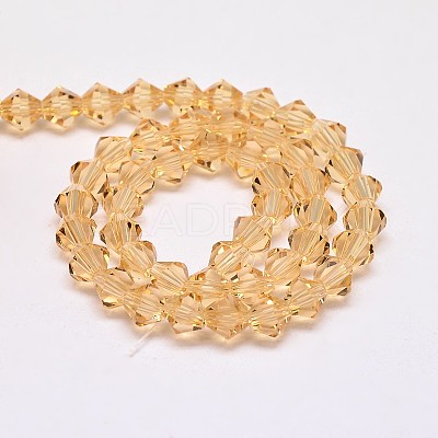 Imitate Austrian Crystal Bicone Glass Beads Strands GLAA-F029-5x5mm-18-1