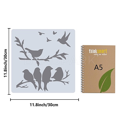 PET Plastic Hollow Out Drawing Painting Stencils Templates DIY-WH0244-276-1