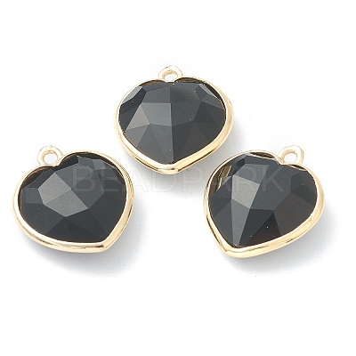 Natural Obsidian Pendants X-G-B009-03G-E-1