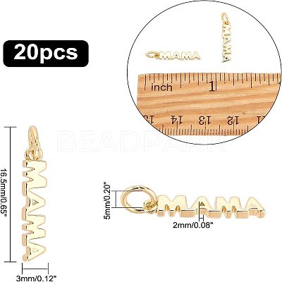 20Pcs Brass Pendants KK-FH0004-34-1