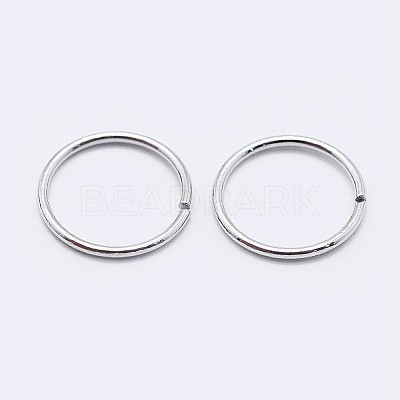 Anti-Tarnish Rhodium Plated 925 Sterling Silver Saw Cut Open Jump Rings STER-F036-02P-1x7mm-1