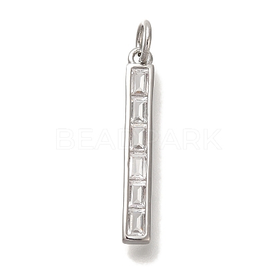 Rack Plating Brass Micro Pave Cubic Zirconia Pendants KK-I720-48P-1