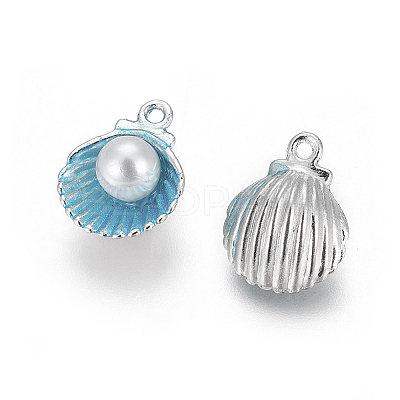 Alloy Enamel Pendants X-PALLOY-F224-03P-03-1