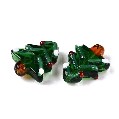Christmas Themed Handmade Lampwork Beads XMAS-PW0001-201F-1