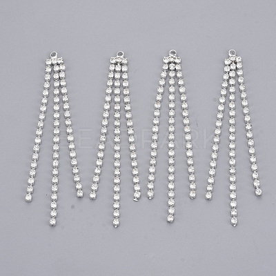 Brass Rhinestone Cup Chain Big Pendants KK-R129-09S-1