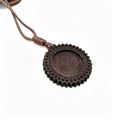 Wood Pendant Cabochons Settings WOOD-H106-26A-03-1