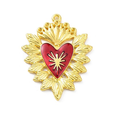 Alloy Enamel Pendant Rhinestone Settings ENAM-P252-08G-1